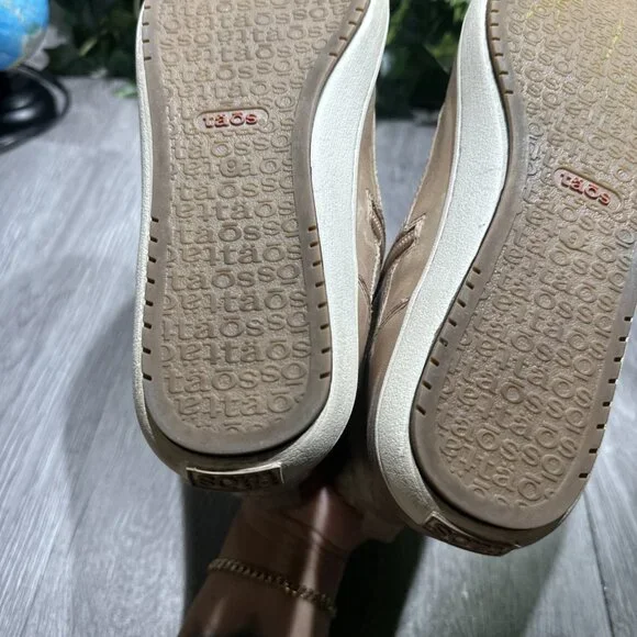 Taos Respect Womens Size 9 Taupe Leather Mid Zip Up Casual Hiking, Sneakers - Picture 9 of 10